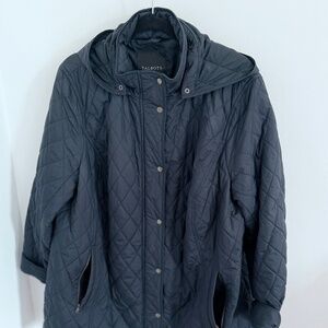 TALBOTS quilted Navy blue jacket-2X